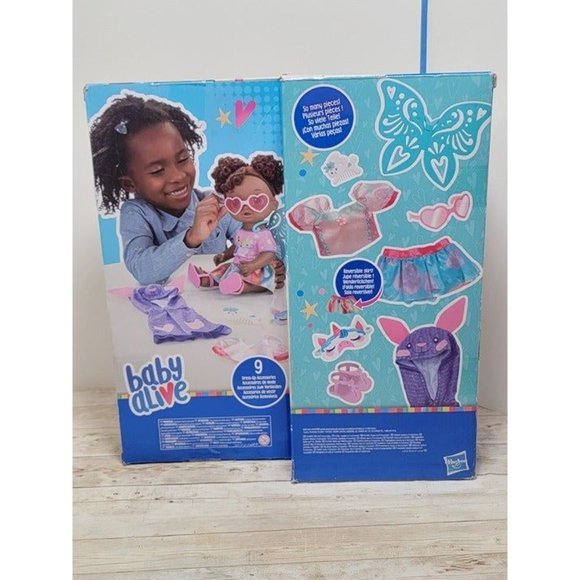 Baby Alive Magical Styles Baby Doll, Brown Hair, 9 Dress Up Accessories NEW 3+ - Picture 7 of 8